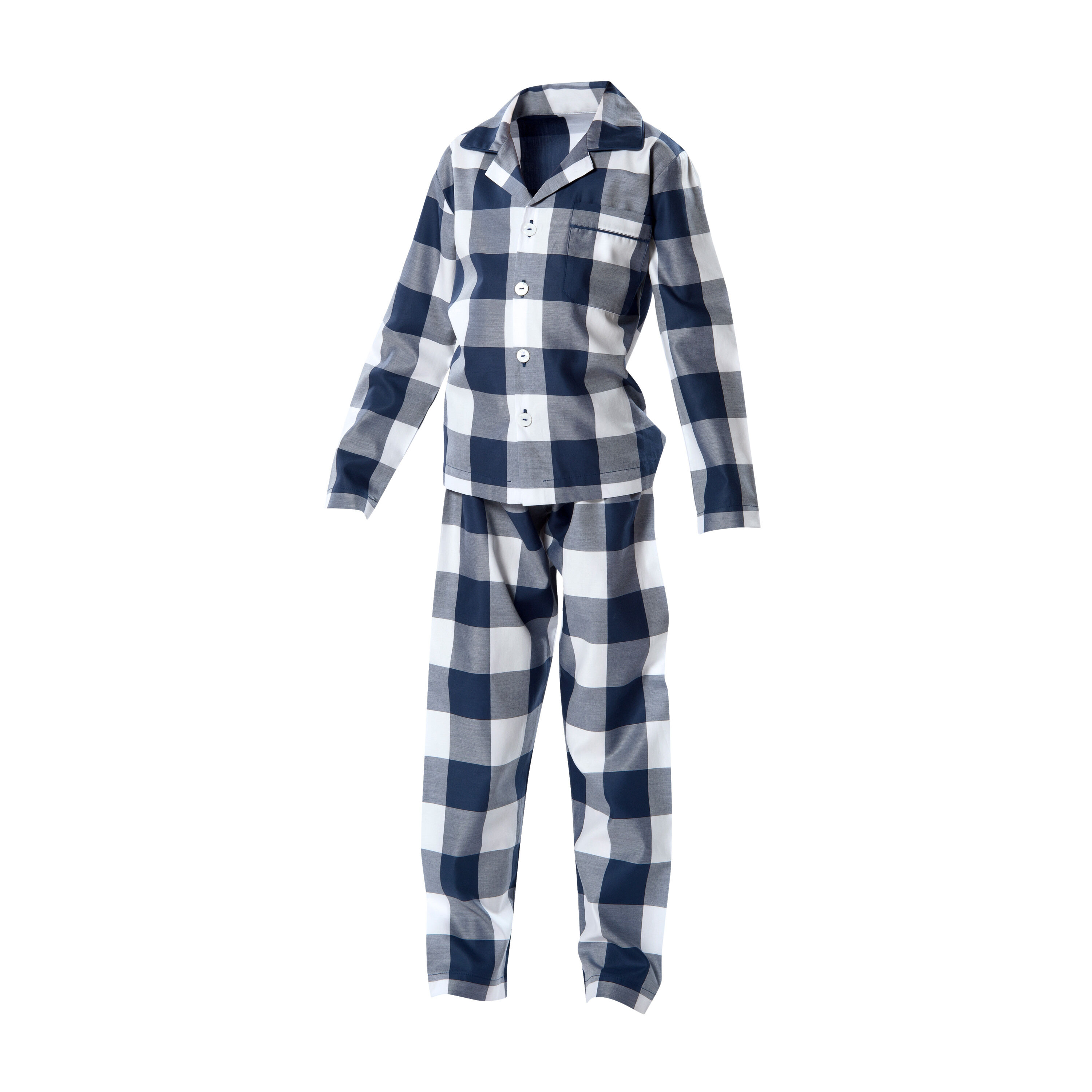 Blue check pyjamas new arrivals